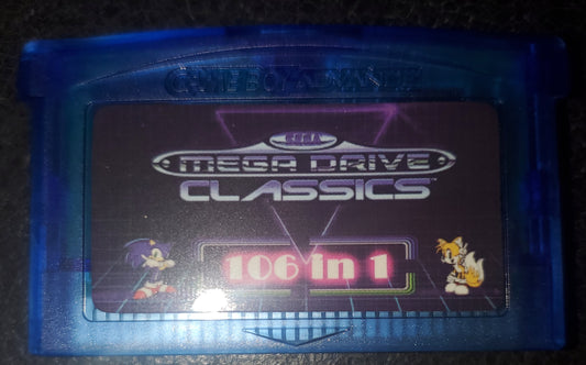 106 in 1 Sega Genesis Mega Drive GBA Video Game Cartridge