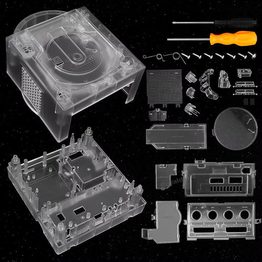 Gamecube Full Replacement Console Shell Housing Translucent Clear