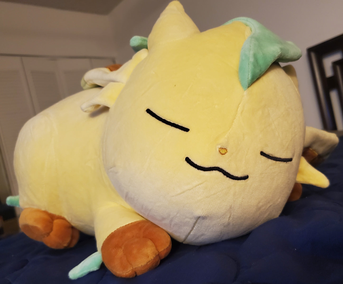 Pokemon Center Leafeon Sleeper Plush Eeveelutions Plush Rare Authentic