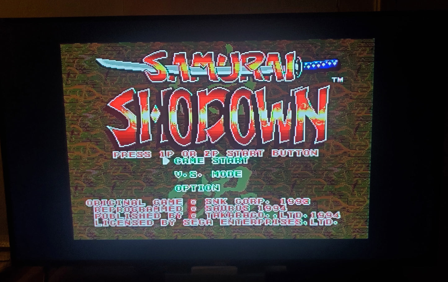 Samurai Shodown Sega Genesis Mega Drive Video Game Cartridge