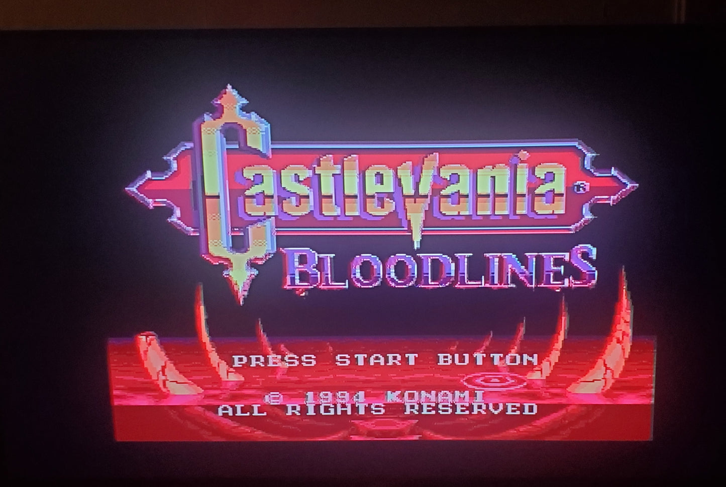 Castlevania Bloodlines Sega Genesis Mega Drive Video Game Cartridge