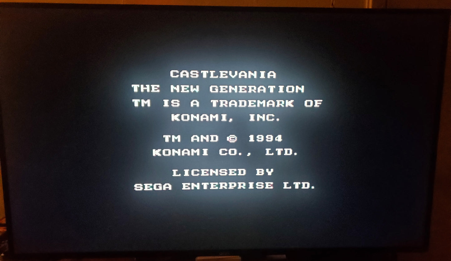 Castlevania The New Generation Sega Genesis Mega Drive Video Game