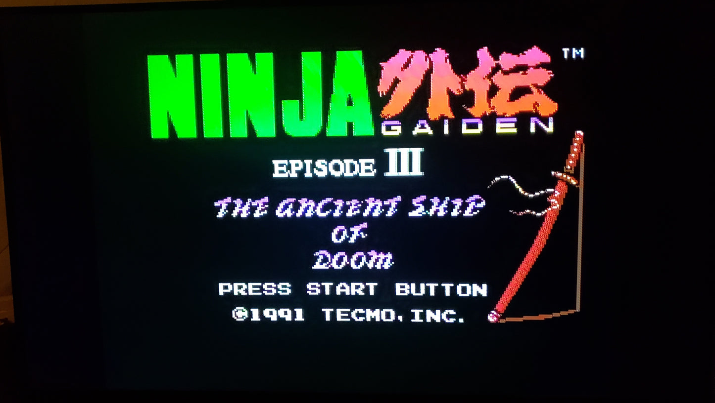 Ninja Gaiden Trilogy SNES Video Game Cartridge Super Nintendo