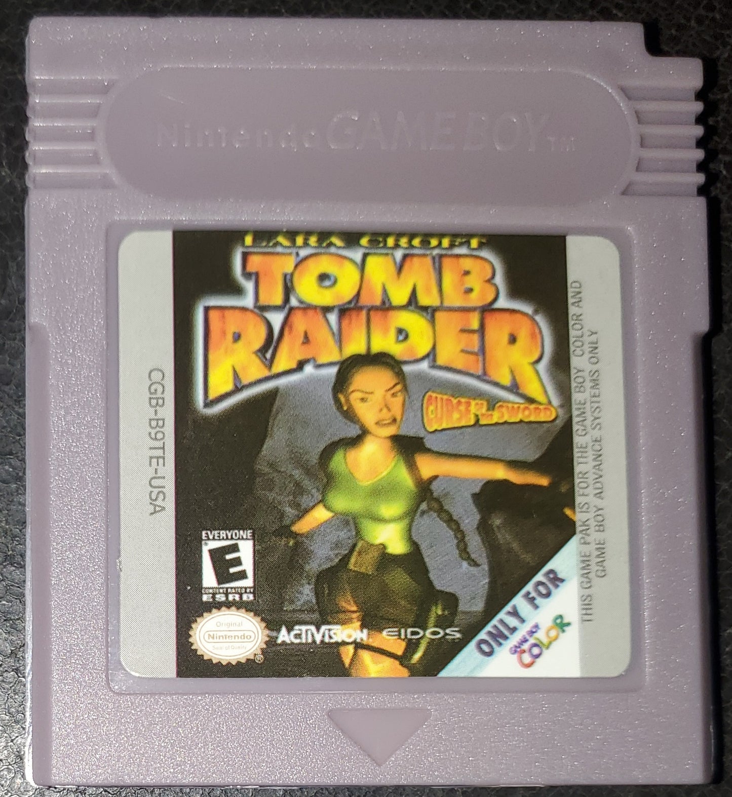 Tomb Raider Curse of the Sword GBC Video Game Catridge Gameboy Color