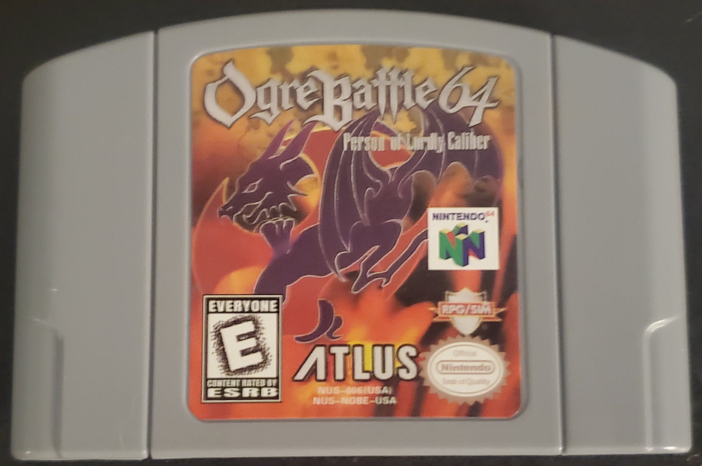 Ogre Battle 64 N64 Nintendo 64 Video Game Cartridge 2000