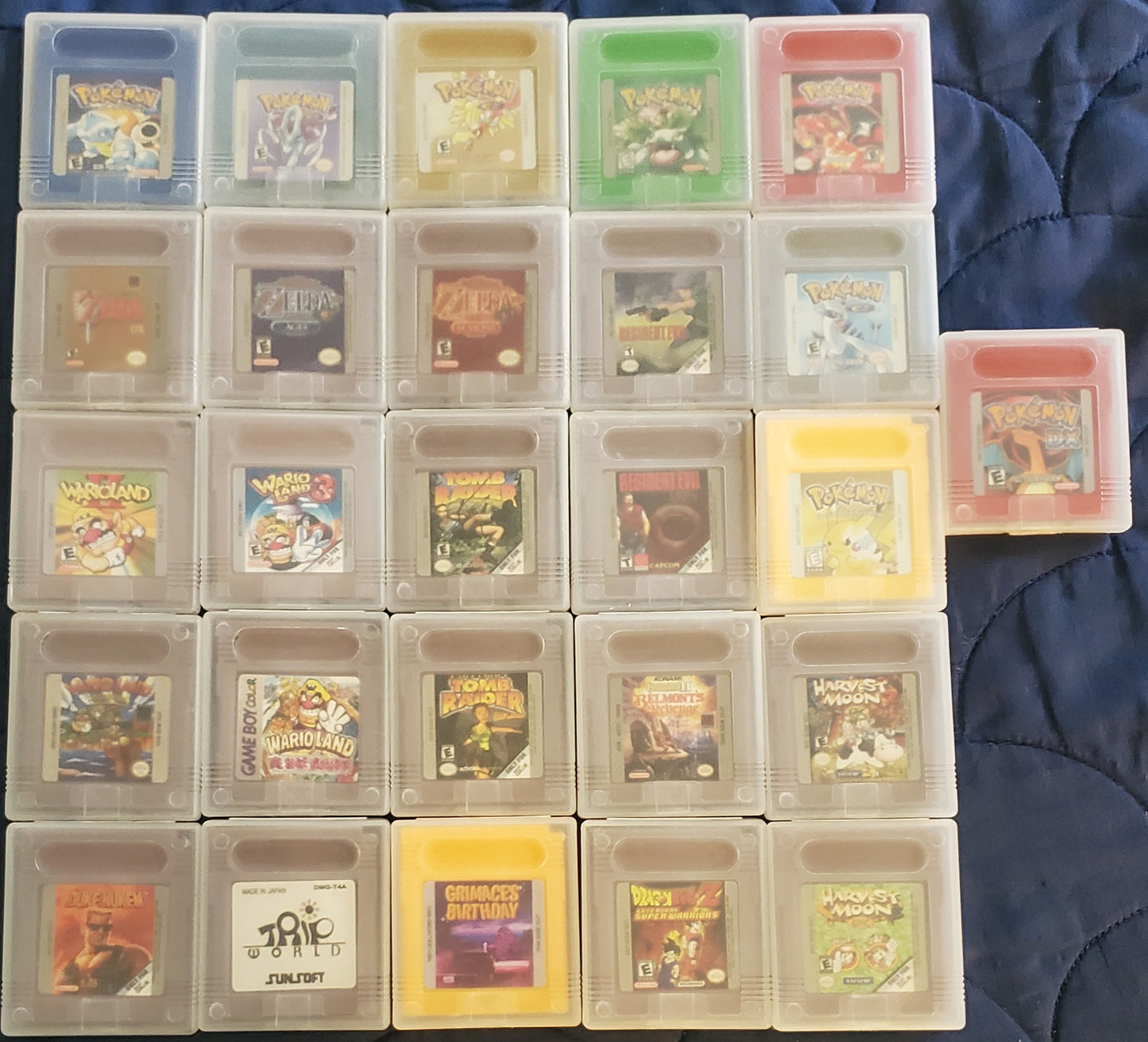 GBC Video Game Cartridge Collection Nintendo Gameboy Color