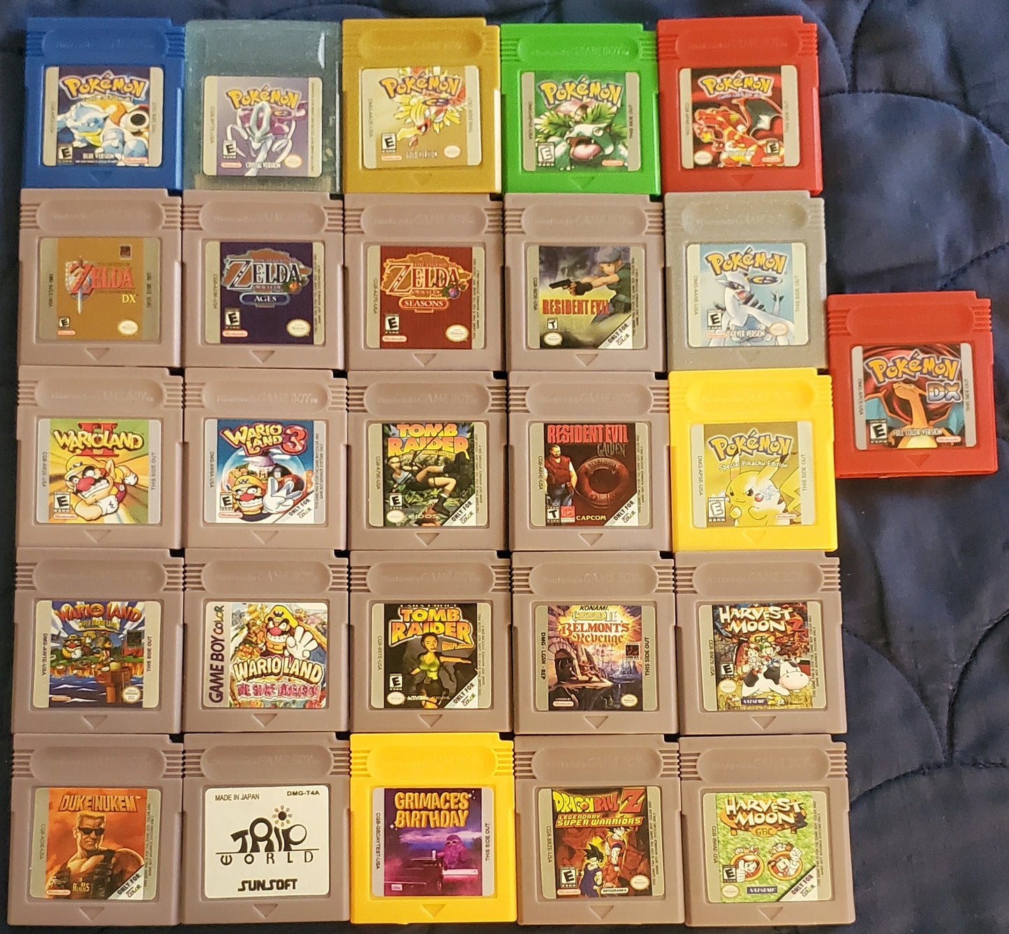 GBC Video Game Cartridge Collection Nintendo Gameboy Color