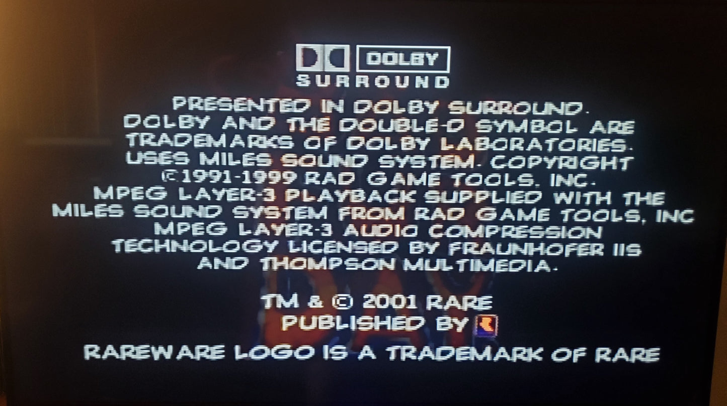 Conker's Bad Fur Day N64 Nintendo 64 Video Game Cartridge 2001