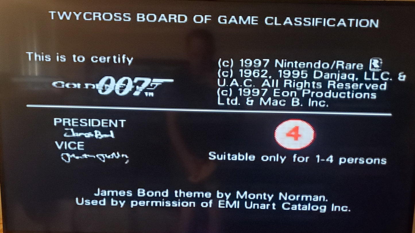 Goldeneye 007 N64 Nintendo 64 Video Game Cartridge