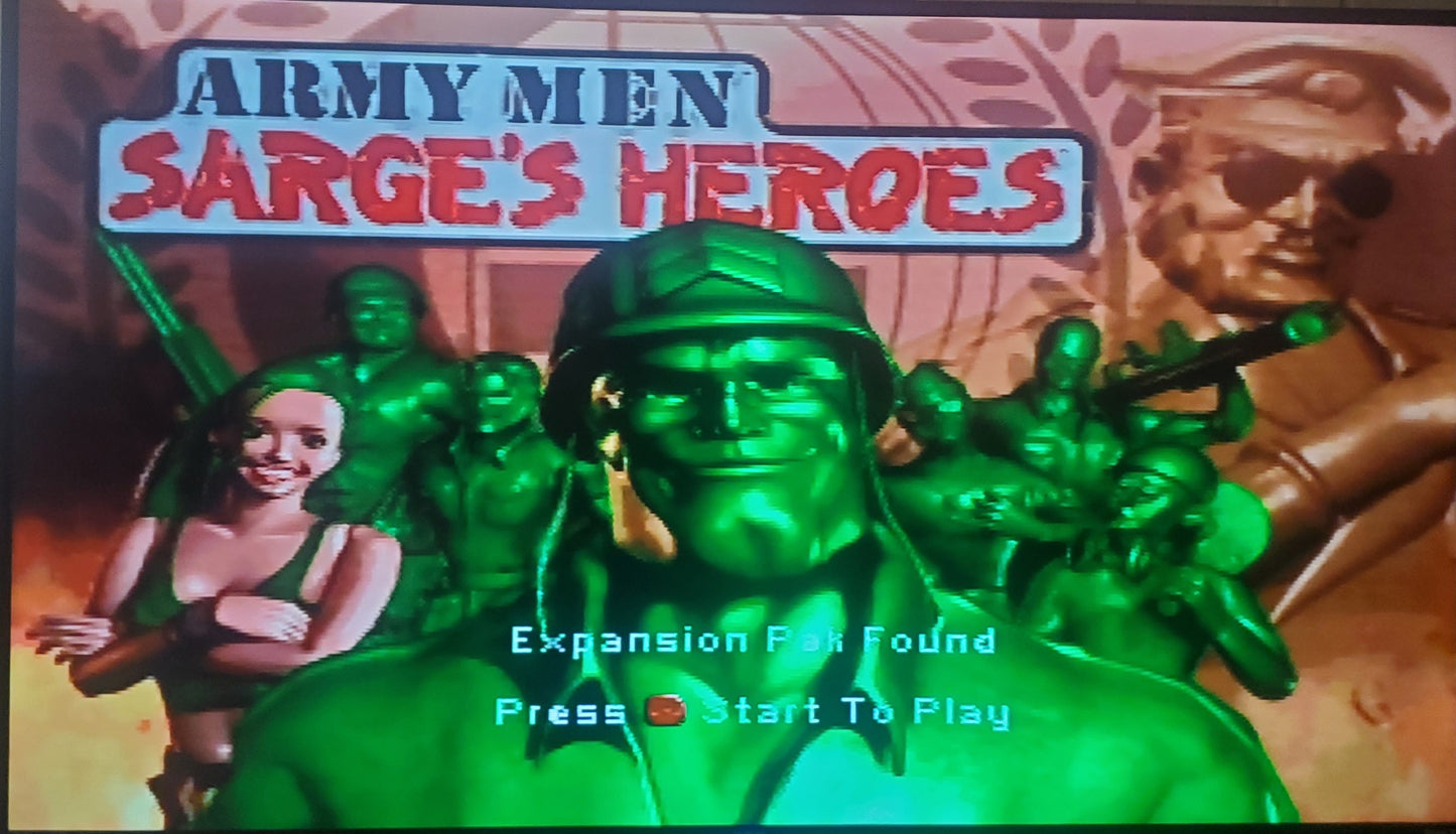 Army Men Sarge's Heroes N64 Nintendo 64 Video Game Cartridge 1999