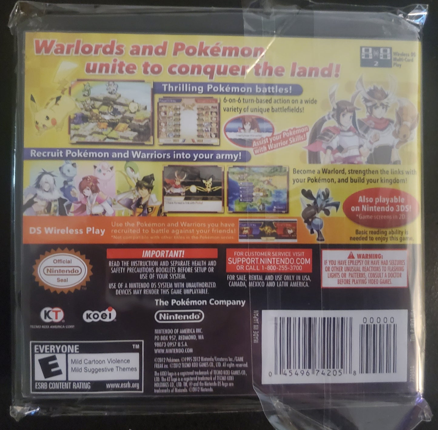 Pokemon Conquest Video Game Nintendo DS 2012