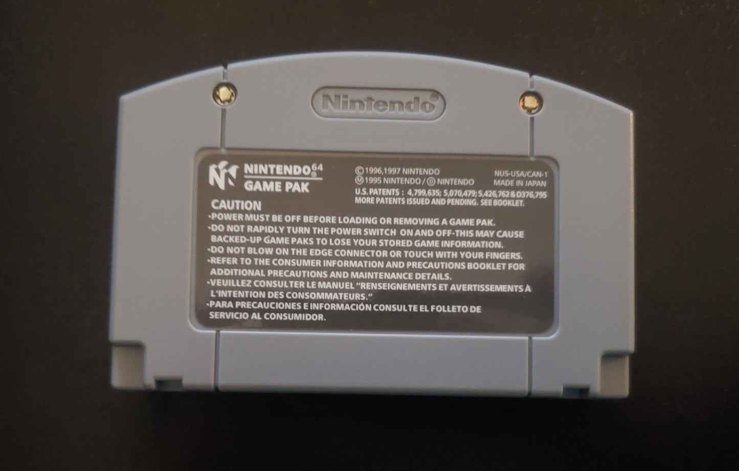 Goldfinger 64 N64 Nintendo 64 Video Game Cartridge