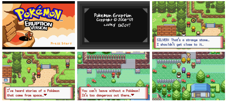 Pokemon Eruption GBA ROM Hack Video Game Custom Gameboy Advance