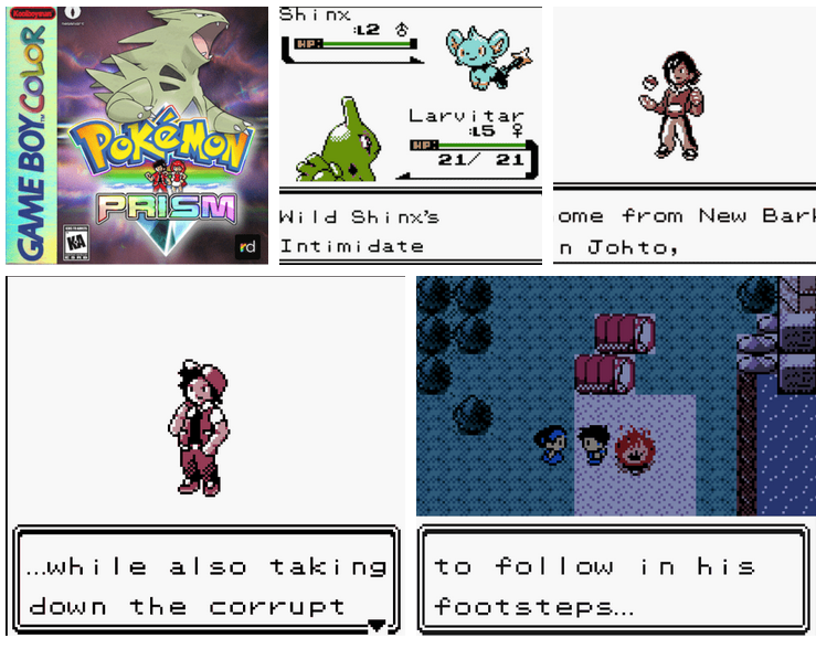 Pokemon Prism GBC ROM Hack Video Game Boy Color