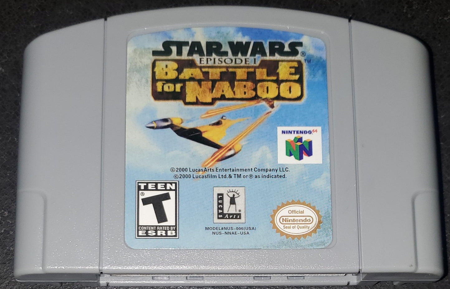 Star Wars Battle of Naboo Nintendo 64 N64 Video Game Cartridge 2000