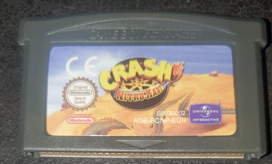 Crash Nitro Kart GBA Video Game Boy Advance Nintendo