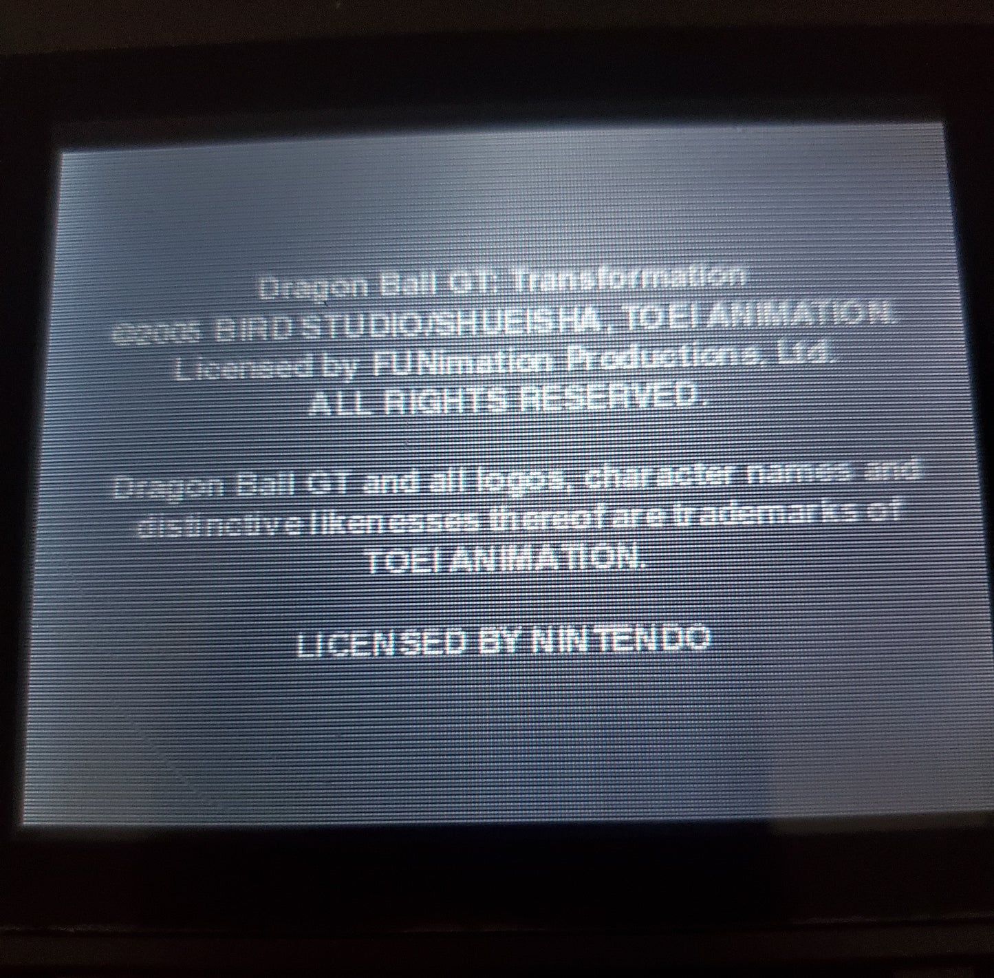 Dragonball GT Transformation GBA Video Game Boy Advance 2005 DBZ