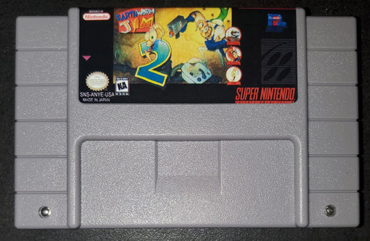 Eathworm Jim 2 SNES Video Game Cartridge Super Nintendo