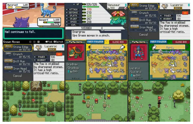 Pokemon FireRed Extended GBA ROM Hack Video Game Boy Advance