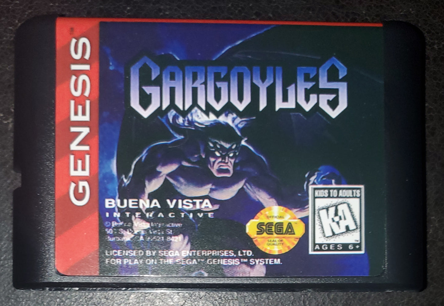 Gargoyles Sega Genesis Mega Drive Video Game Cartridge