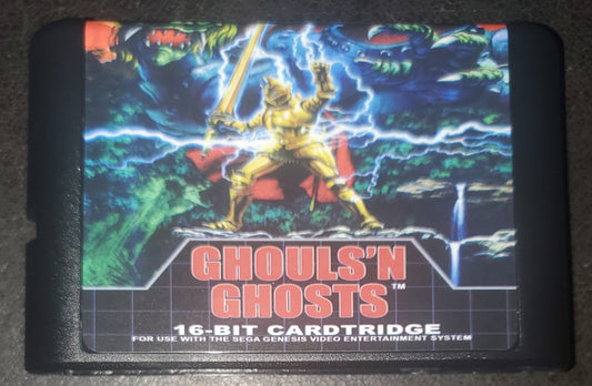 Ghouls 'N' Ghosts Sega Genesis Mega Drive Video Game Cartridge