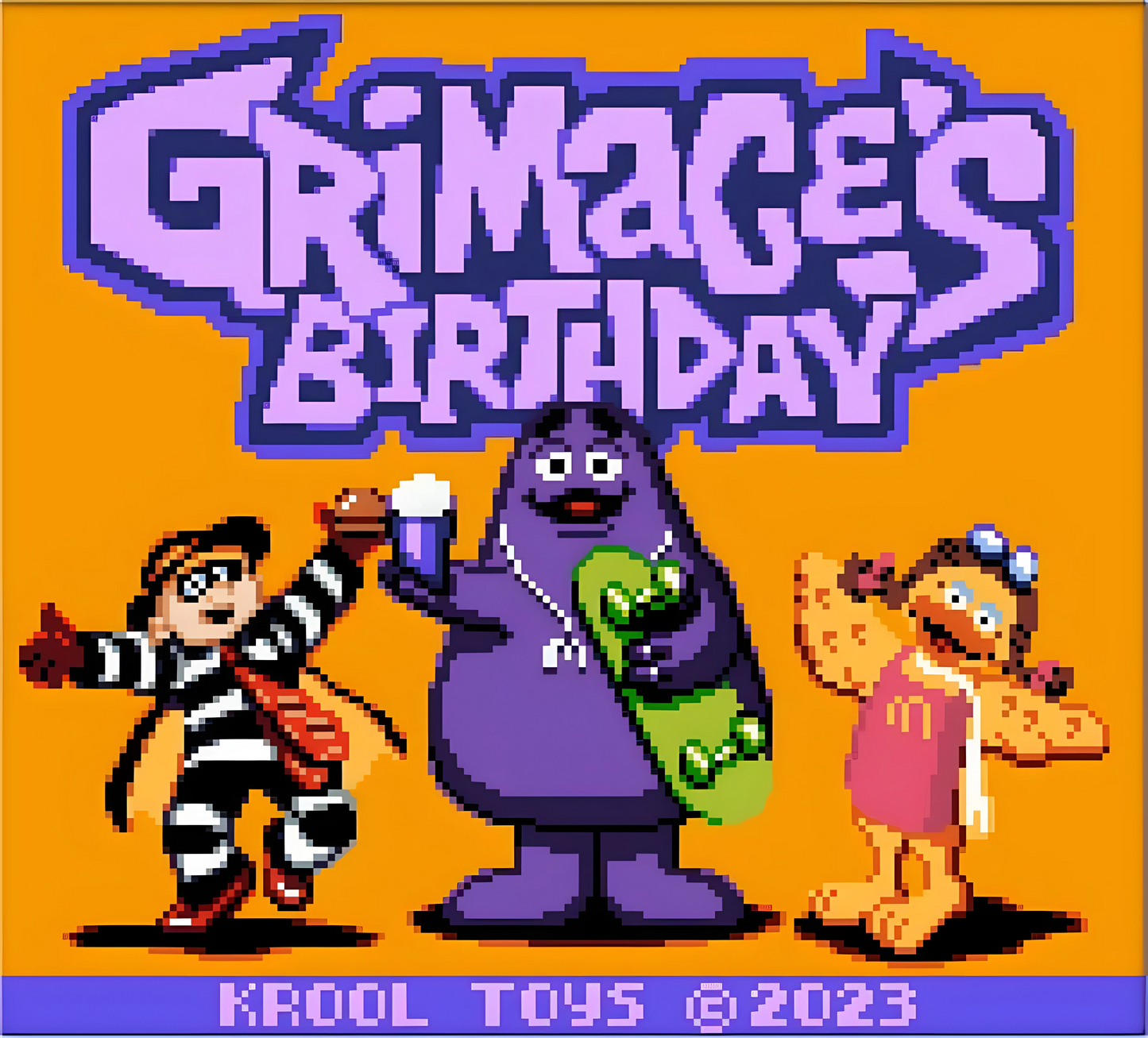 Grimace's Birthday GBC Video Game Gameboy Color McDonalds Rare