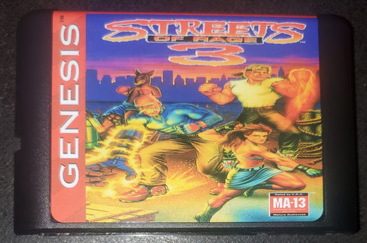 Streets of Rage 3 Sega Genesis Mega Drive Video Game Cartridge