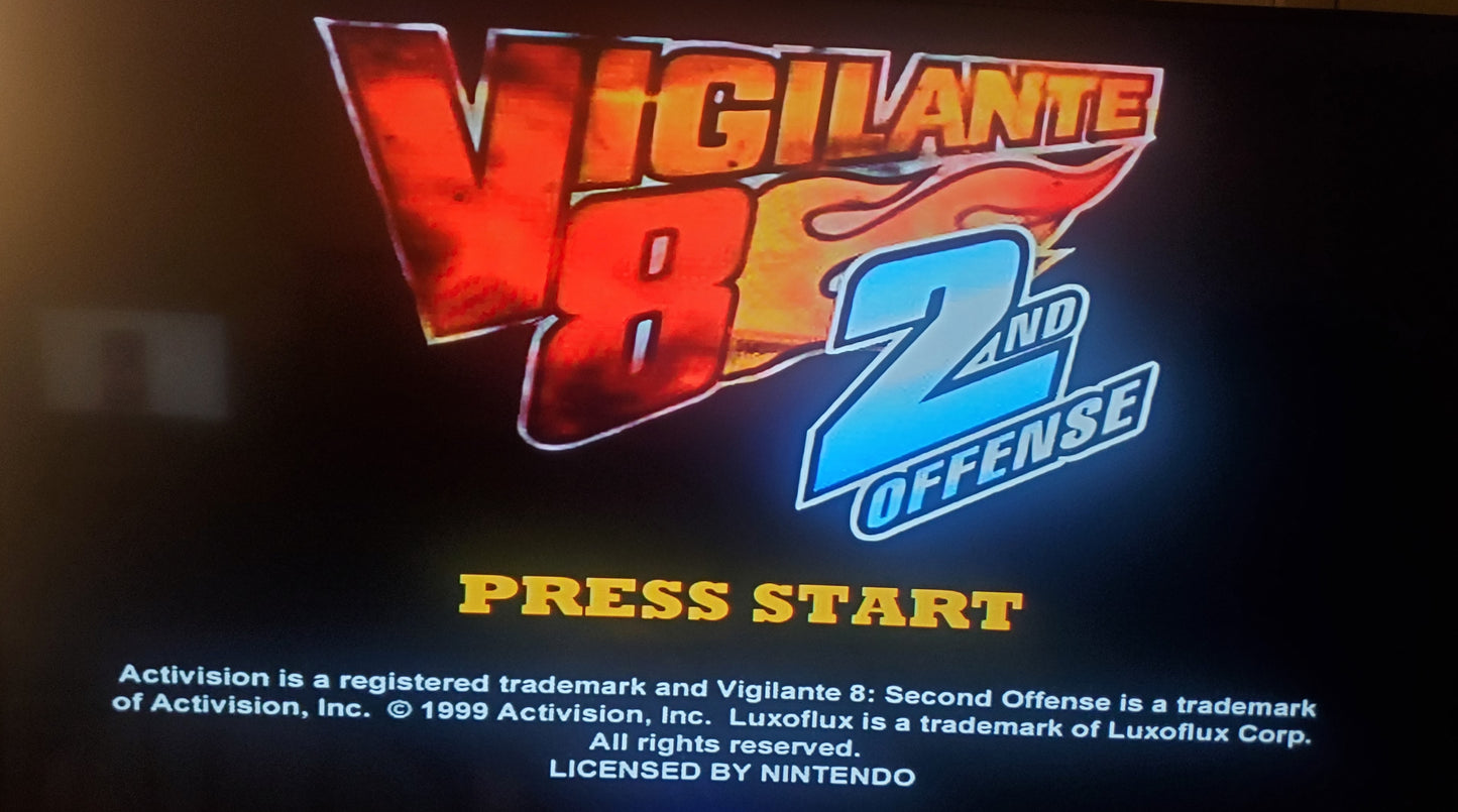 Vigilante 8 2nd Offense N64 Nintendo 64 Video Game Cartridge 2000