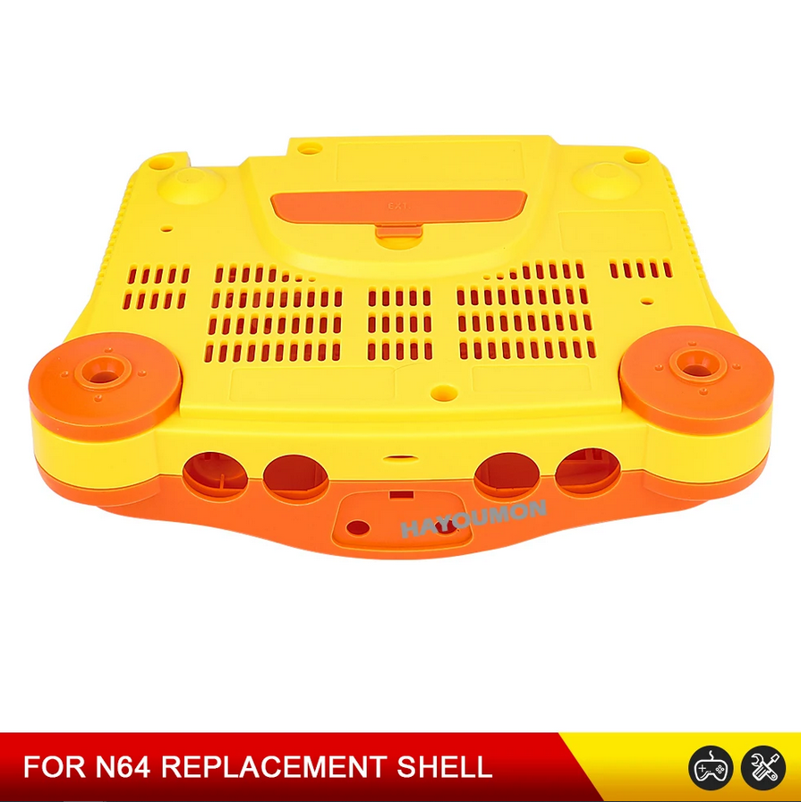 N64 Replacement Console Shell Housing Yellow and Orange Nintendo 64