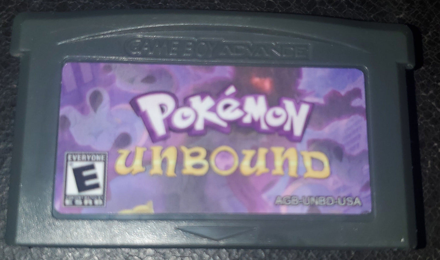 Pokemon Unbound GBA ROM Hack Video Game Custom Gameboy Advance