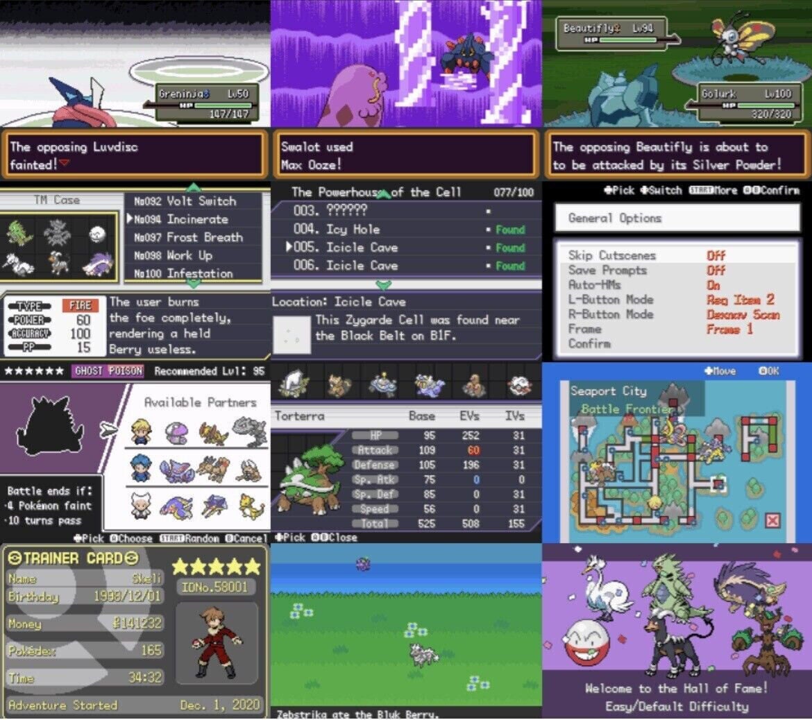 Pokemon Unbound GBA ROM Hack Video Game Custom Gameboy Advance