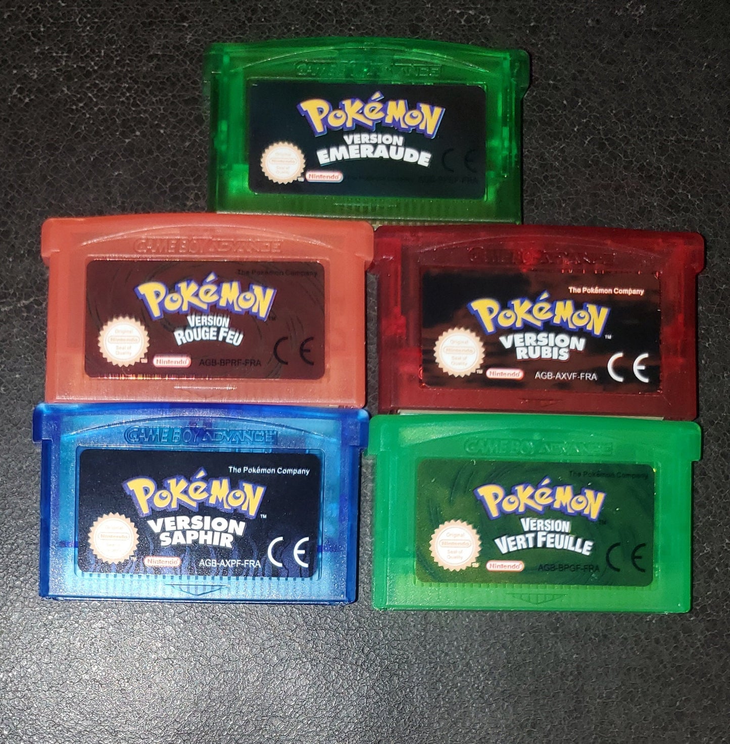 Pokemon Emerald FireRed Ruby Sapphire GBA Video Game French German