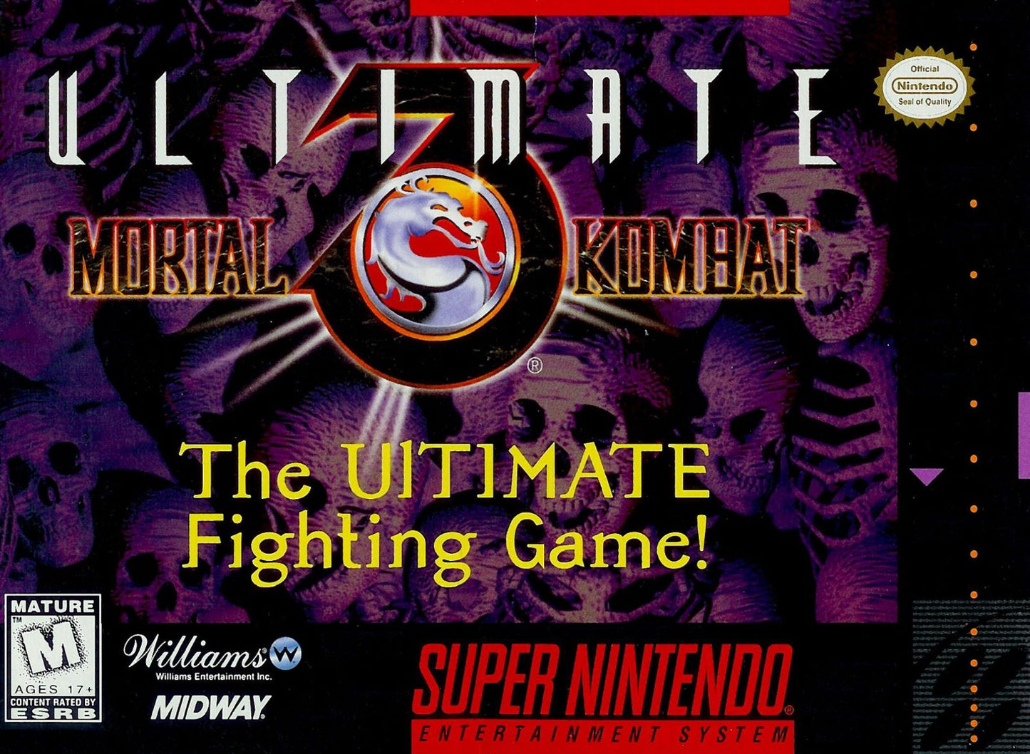 Ultimate Mortal Kombat 3 SNES Video Game Cartridge Super Nintendo