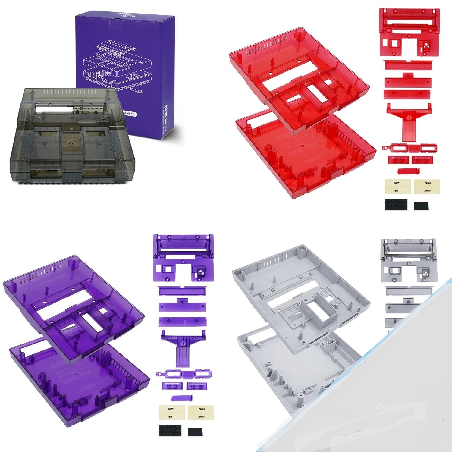 SNES Super Nintendo Full Console Replacement Shells Housing