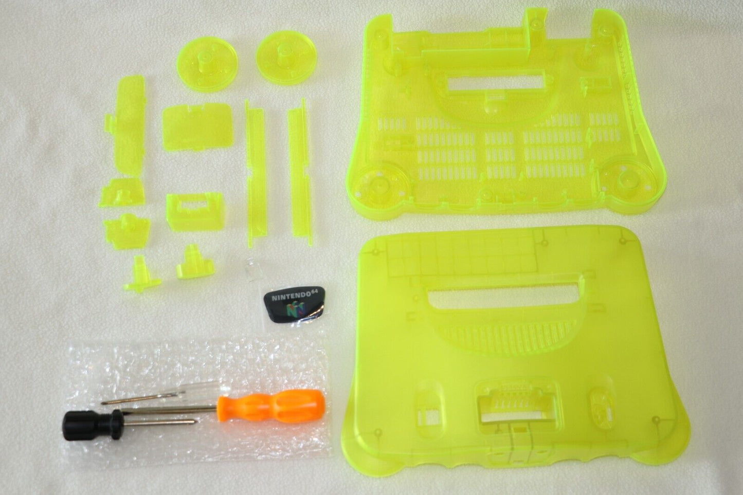 N64 Replacement Console Shell Housing Translucent Yellow Nintendo 64