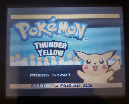 Pokemon Thunder Yellow GBA ROM Hack Video Game Custom Gameboy Advance