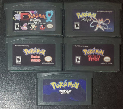 Pokemon ROM Hacks GBA Video Game Cartridges Custom Gameboy Advance