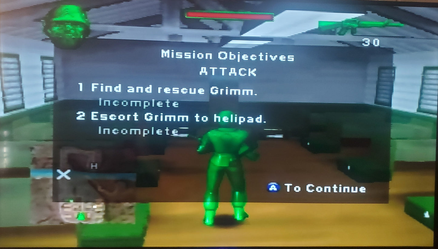 Army Men Sarge's Heroes N64 Nintendo 64 Video Game Cartridge 1999