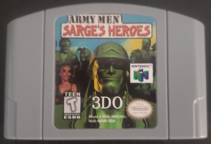 Army Men Sarge's Heroes N64 Nintendo 64 Video Game Cartridge 1999
