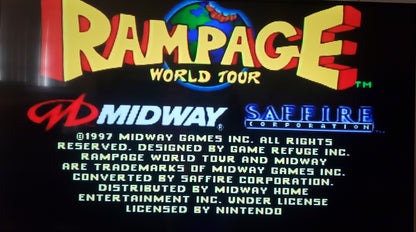 Rampage World Tour N64 Nintendo 64 Video Game 1998