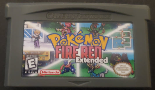 Pokemon FireRed Extended GBA ROM Hack Video Game Boy Advance