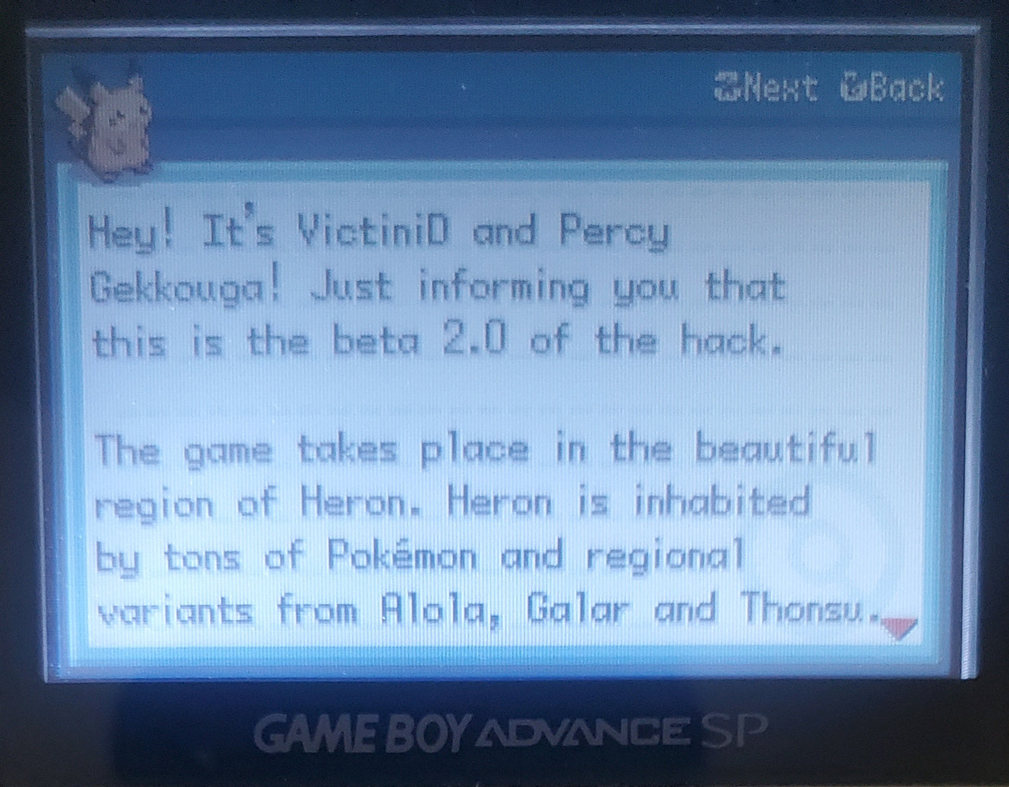 Pokemon Shining Victory GBA Pokemon ROM Hack Video Game Boy Advance