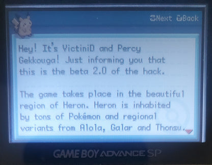 Pokemon Shining Victory GBA Pokemon ROM Hack Video Game Boy Advance