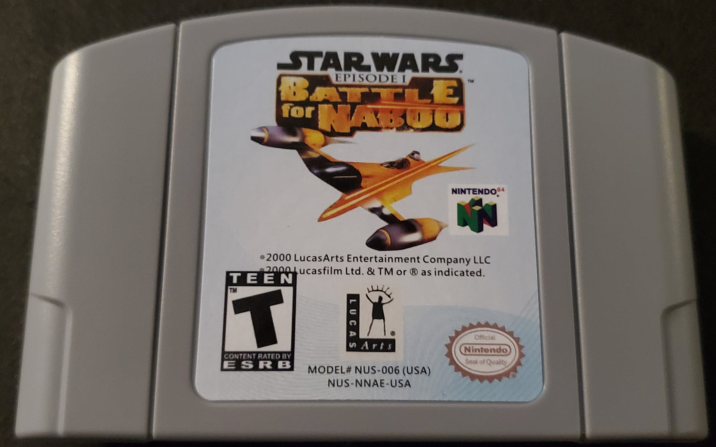 Star Wars Battle of Naboo Nintendo 64 N64 Video Game Cartridge 2000