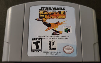 Star Wars Battle of Naboo Nintendo 64 N64 Video Game Cartridge 2000