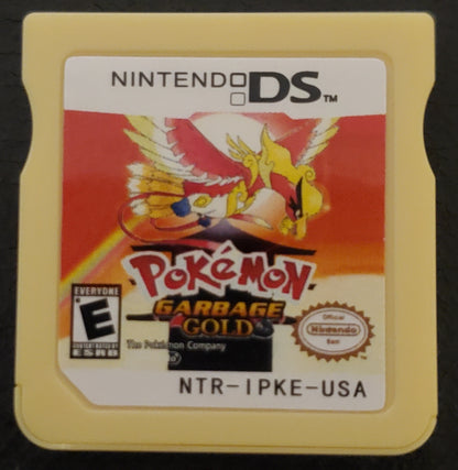 Pokemon GarbageGold Nintendo DS Custom ROM Hack Video Game Cartridge
