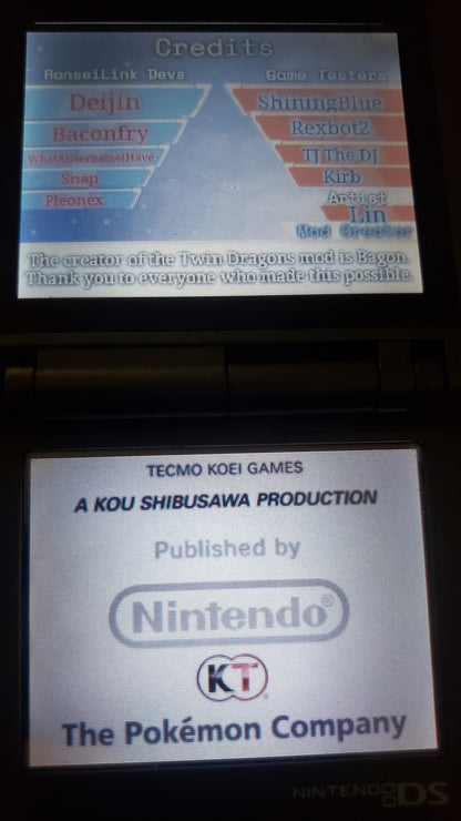 Pokemon Conquest Twin Dragons Nintendo DS Custom ROM Hack Video Game