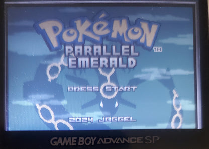 Pokemon Parallel Emerald GBA ROM Hack Video Game Boy Advance