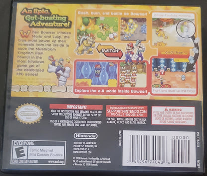 Mario and Luigi Bowser's Inside Story Video Game Nintendo DS 2009