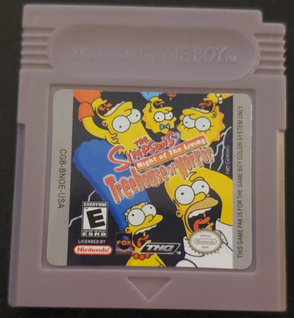 The Simpsons Treehouse of Horror GBC Video Game Catridge Gameboy Color